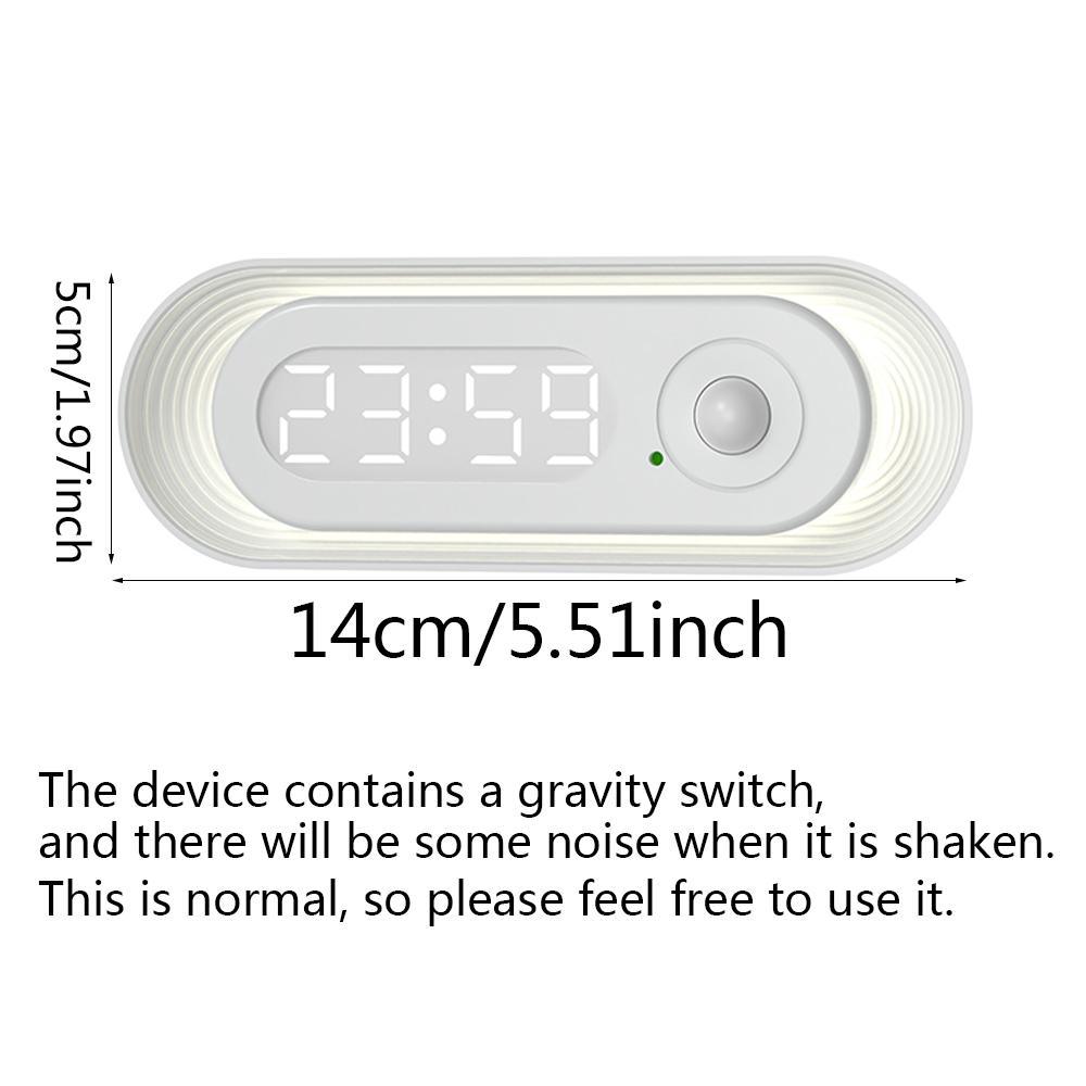 Magnetic LED Clock, Style Home Wall Light, Human Body Sensor Lamp, Smart Night Light, Gravity Induction Lamp, Christmas Gift