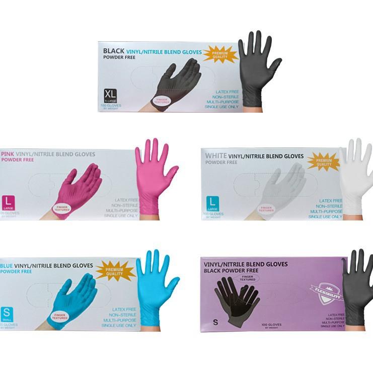 Nitrile Gloves 100pcs, Black/Blue/White/Pink Nitrile Disposable Gloves, Flexible and Snug Fit, Chemical Resistant, Latex-Free Formula, Designed for Maintenance Teams, Suitable for Household Cleaning, Tattooing, Spray Painting, Car Washing,Home Essentials