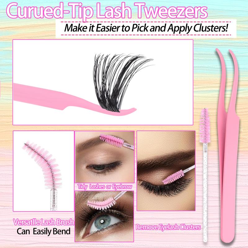 Lash Clusters Kit, Mega/ultra/Dramatic/Volume/Full/Spikes/ Bottom Lashes Clusters Kit WaterProof Lashwith Everything You Need for Beginners and Proficient, DlYat Home Easily, Soft comfortable Easy Apply Natural Lookfor Makeup Daily Life