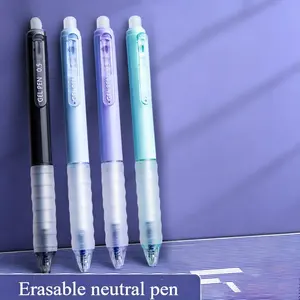 4pcs Retractable Eraser Pens, 0.5mm /blue Gel Pens, Quick-Drying, Back to School Supplies, Cute Stationery, Writing Pens
