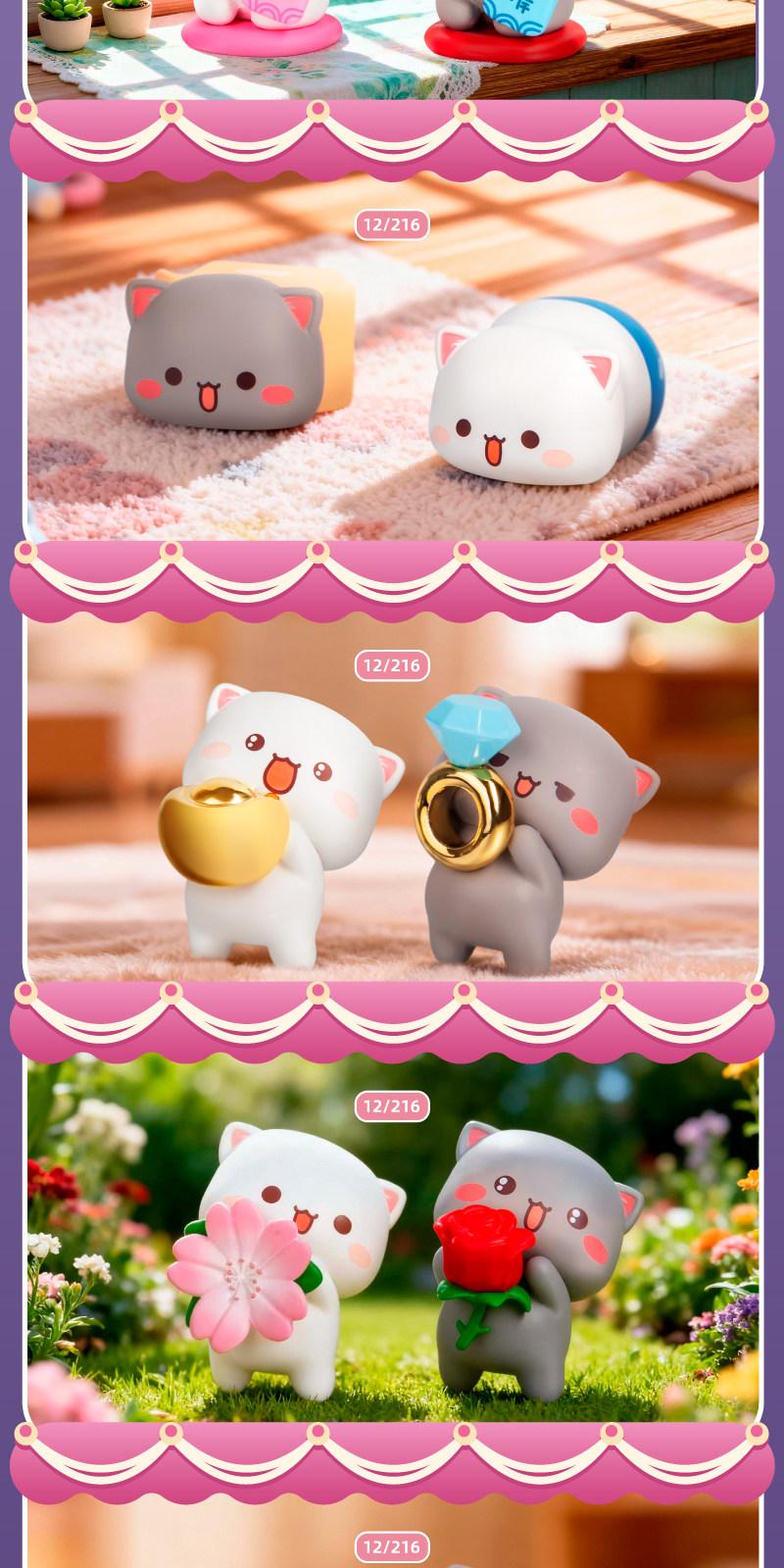 1550. Mitao Cat Peach and Goma's Sweet Mini Universe Series Beans Blind Bag