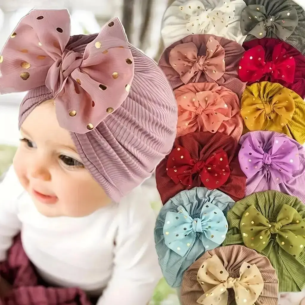 Viral Aesthetic Baby Girl Caps Set of 11, Newborn Knot Turban Headwrap Beanie Hats, Soft Cotton Breathable Stretch Infant Headwear Must-Haves for Baby Shower Gift, Hospital Coming Home, Photo Shoot, Travel, Camping Summer Outings