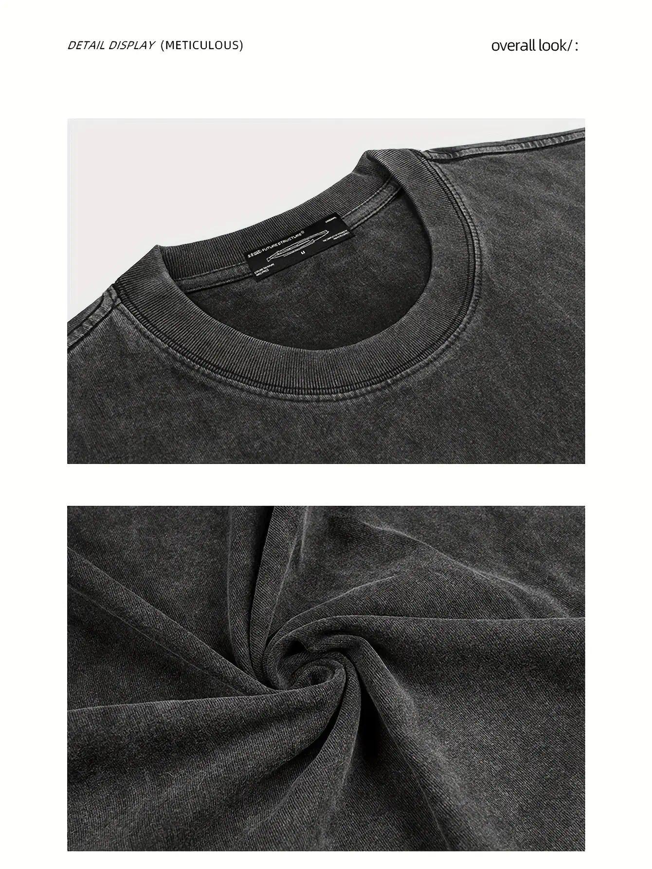 Hanma Baki Anime Double Printed Vintage Washed Tee Unisex Oversize Heavyweight Cotton T-shirt for Anime Fans and Lovers boyfriend  tees