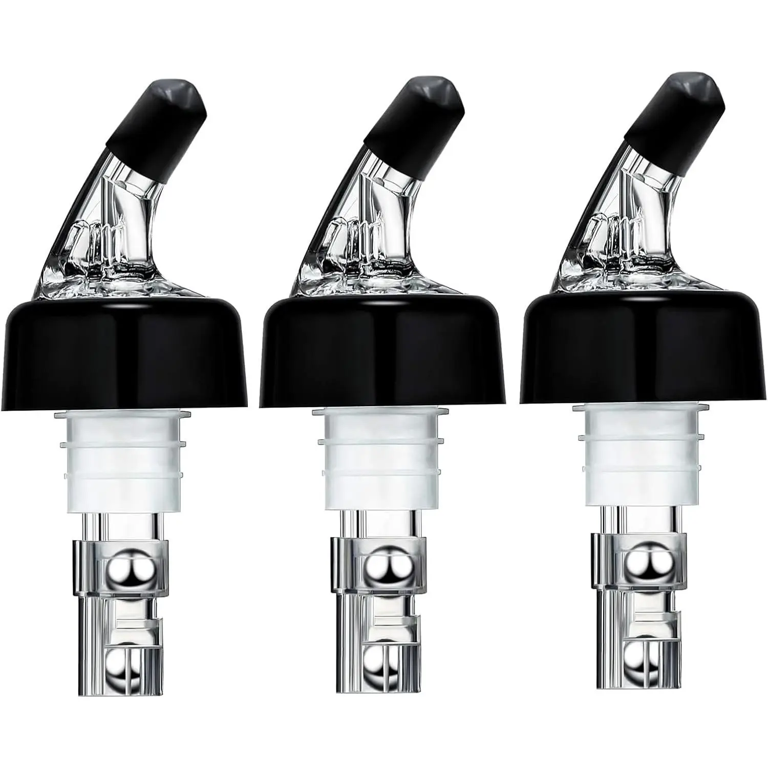 3 Pack 1oz/30ml Measured Liquor Pour Spout Shot Pourer Cocktail Liquor Dispenser Bar Bartending Tool for Alcohol Bottles