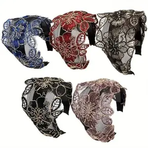 Women's Fashion Wide Hard Flower Headband Set, Stylish Plastic Non-Slip Hair Hoops, Sports Headbands for Women for Daily, Dating Use