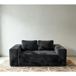 Cloud Loveseat Sofa Couch in a Box, 2 Seater Boneless Couch, Comfy Deep Seat Corduroy Sofa, Compressed, No Assembly, Memory Foam, Modern Small Couches for Small Spaces, Apartement    RR
