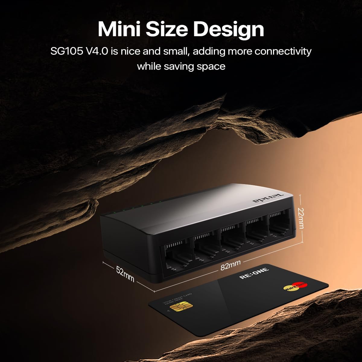 SG105, 5 Port Gigabit , Unmanaged Ethernet , Office Ethernet Splitter, Plug & Play, Plastic Case, Desktop/ Wall-Mount, Fanless Quiet, Limited Lifetime Protection