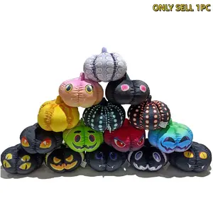 Spooky Halloween-themed plush pumpkin dolls, various styles with demonic eyes, eerie faces, and pumpkin-shaped pillows. Perfect for decorating in a Halloween atmosphere, or as a quirky gift for friends. Halloween gift, birthday gift, or holiday gift.
