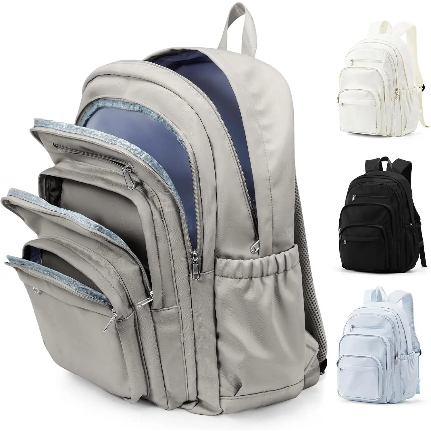 weradar School Backpack For Women Men, Lightweight Casual Daypack College Backpacks, Aesthetic Students Bookbag, Backpack With Lots Of Pockets,Cute High School Bag For Boys Girls(Gray Brown)| Lightweight Casual Daypack,Aesthetic Students Travel Bookbag,