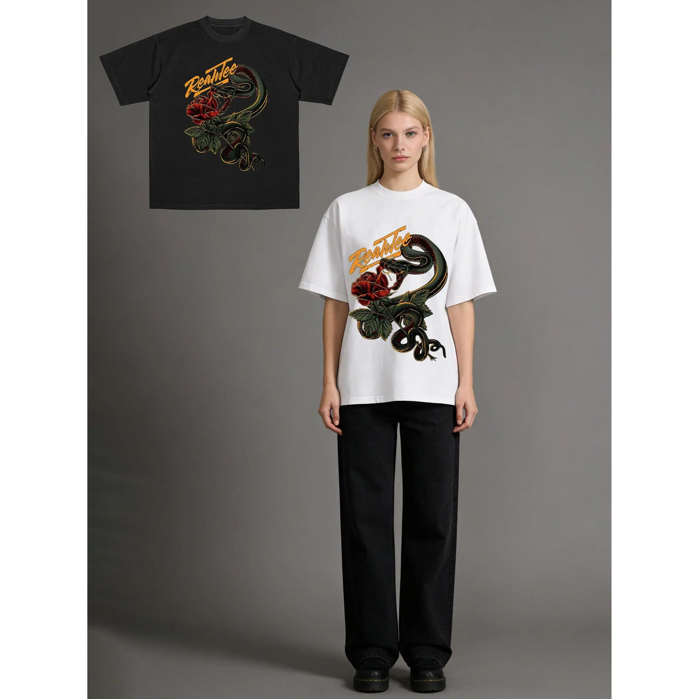 Men's Popeye Graphic Round Neck T-Shirt - Casual, Breathable, Basic Fashion Menswear with Loose Fit, Retro Minimalist Streetwear for Office