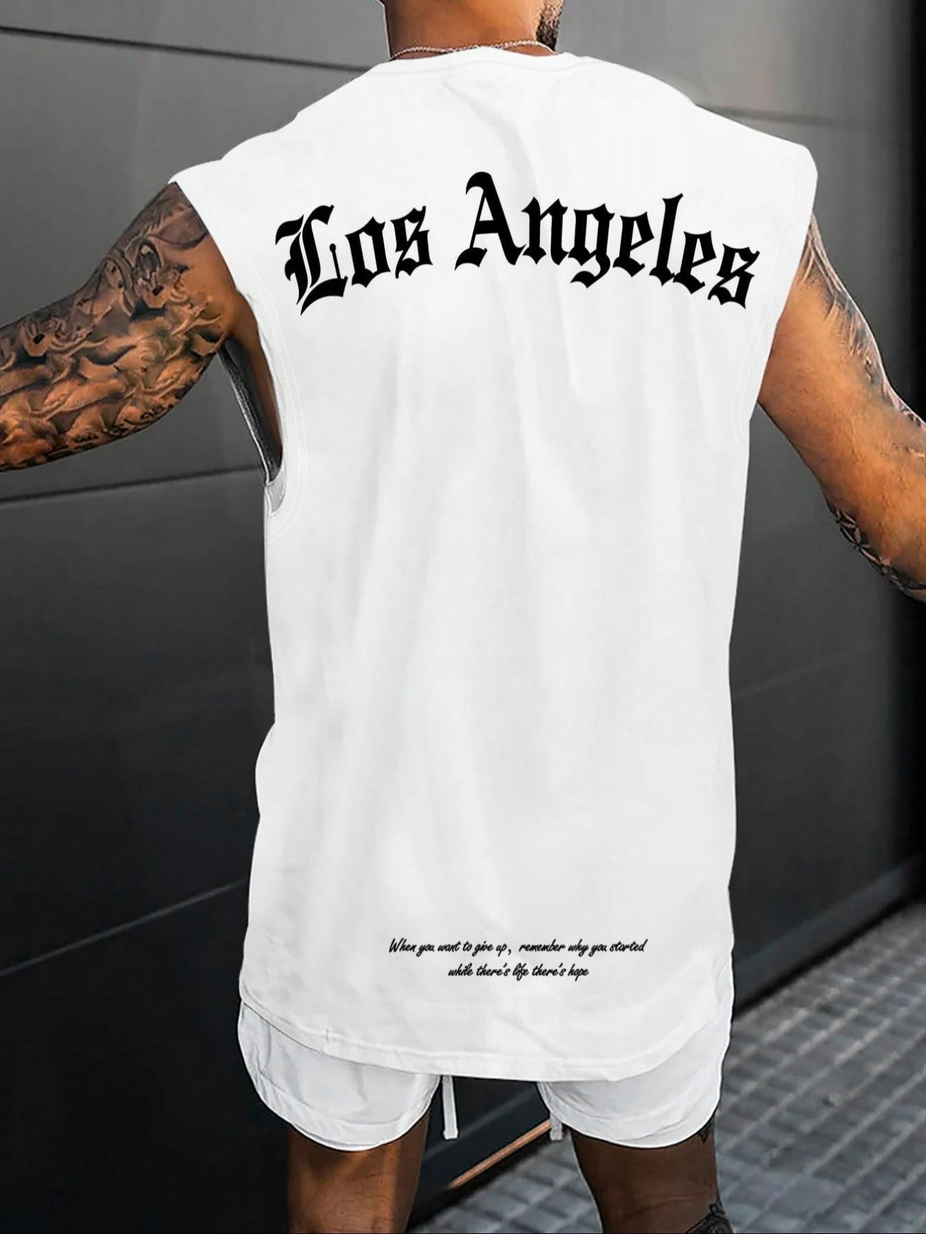 Men's Moon Print Wide Shoulder Vest, Regular Fit Casual Sleeveless Graphic Tank Top for Summer, Men's Top for Daily Wear, Menswear, Casual Streetwear Top, Casual Street Style