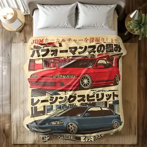 1pc Soft Cozy Flannel Blanket Suitable for Travel, Camping, Bed, Sofa - All-Season Bedspread with Contemporary Bedspread, Machine Washable Warm Comforter for Home, Office, Gifts (Birthday, Christmas) - Multi-Use Bedding