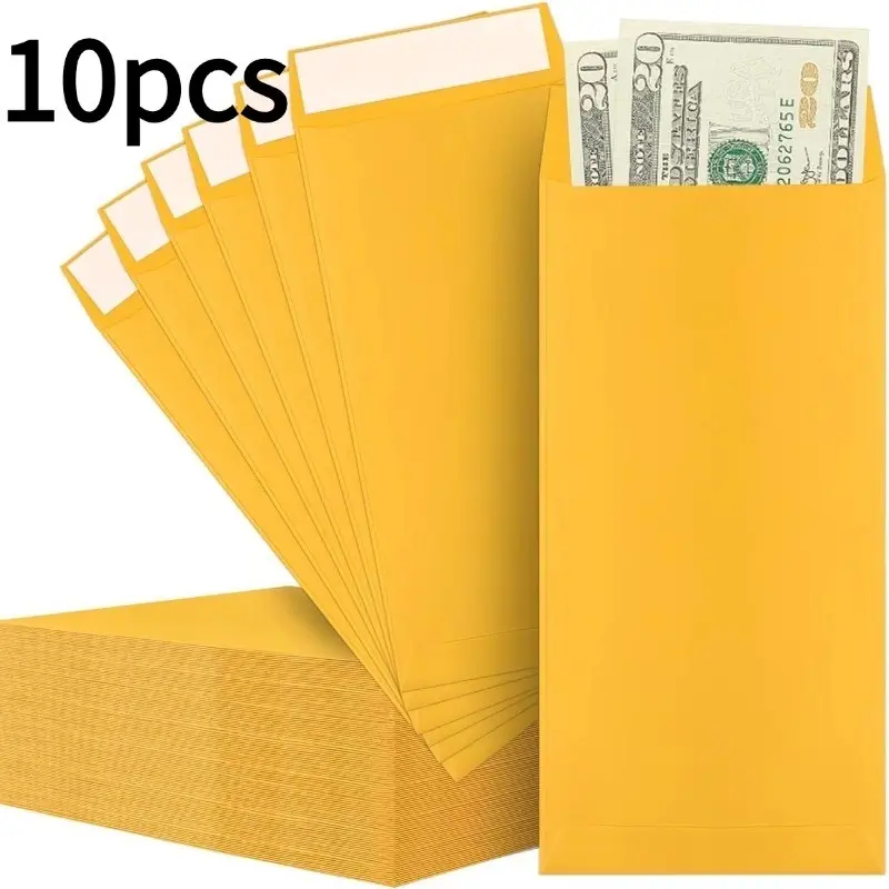 80g Kraft Paper Self-Adhesive Envelope Bag, Self Adhesive Envelopes, Saliva Glue Separation, Office Business Use, Friends and Lovers Communication, Surprise Gift