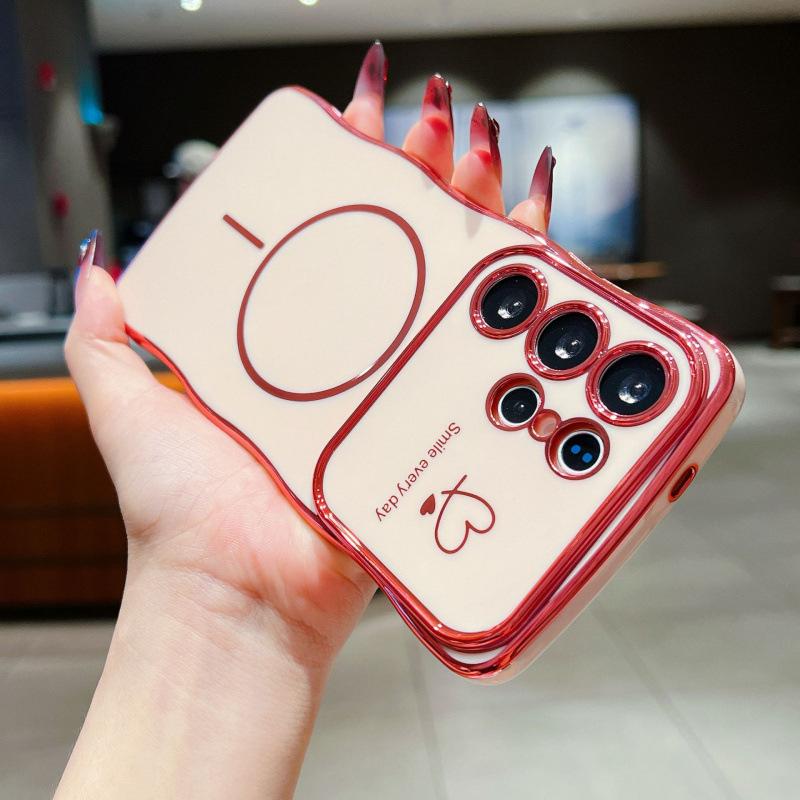 Compatible with Wireless Charge Cover Soft Cover  S25 Ultra/S24/S23/S22 TPU phone case Cover HN117