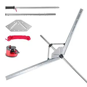 VEVOR Lake Weed Cutter, Pond Aquatic Plant Cutting Tool with 62 in Max. Cut Width, Sharp and Heavy-Duty Steel Blades, Pond Rake with 30 ft Throw Rope, for Cattail, Phragmites, Lilly Pads Chara