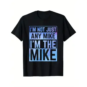 "I'm The Mike" Funny Graphic T-Shirt for Men, Menswear Classic Fit Tee in Soft Cotton, Short Sleeve Round Neck Top for Casual Wear & Gifts