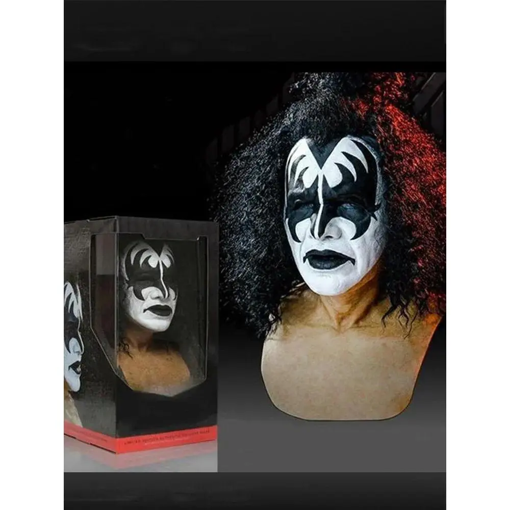 Halloween Gene Simmons Lead Singer Role Mask Carnival Electric Music Festival Cosplay Band Kiss Bassist Terror Full Face Mask