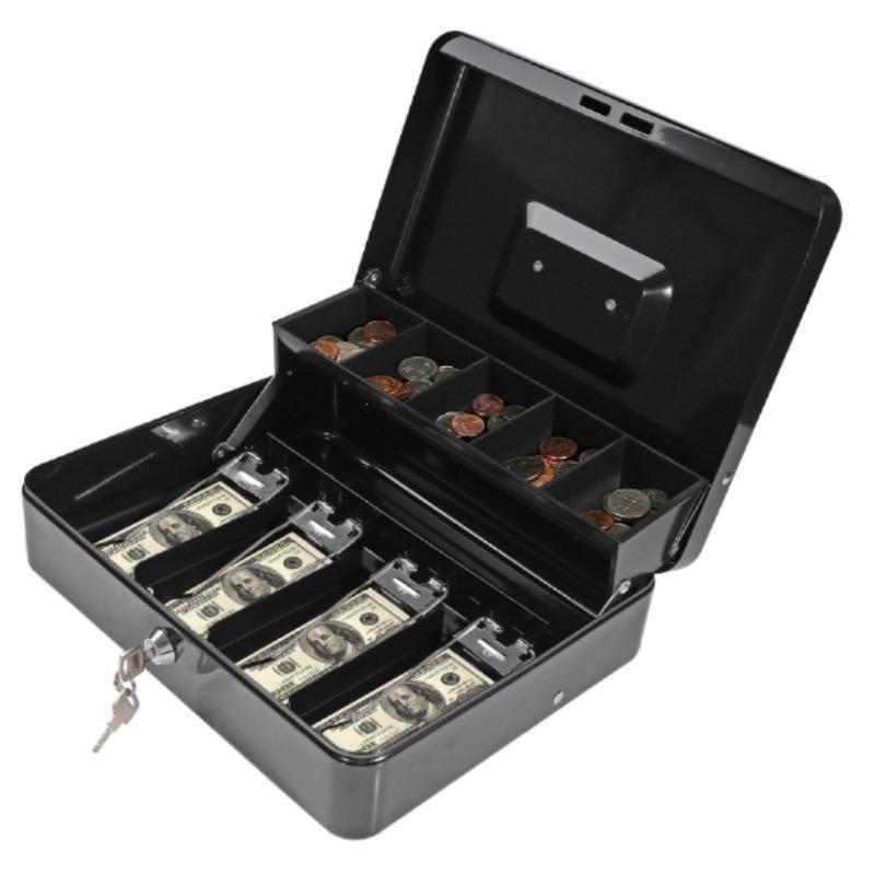 Money Saving Box with Key Lock, Metal Safe Box, Security Safe Box, Durable Money Saving Box with Safe Storage for Home Office, Gift for Friends & Family