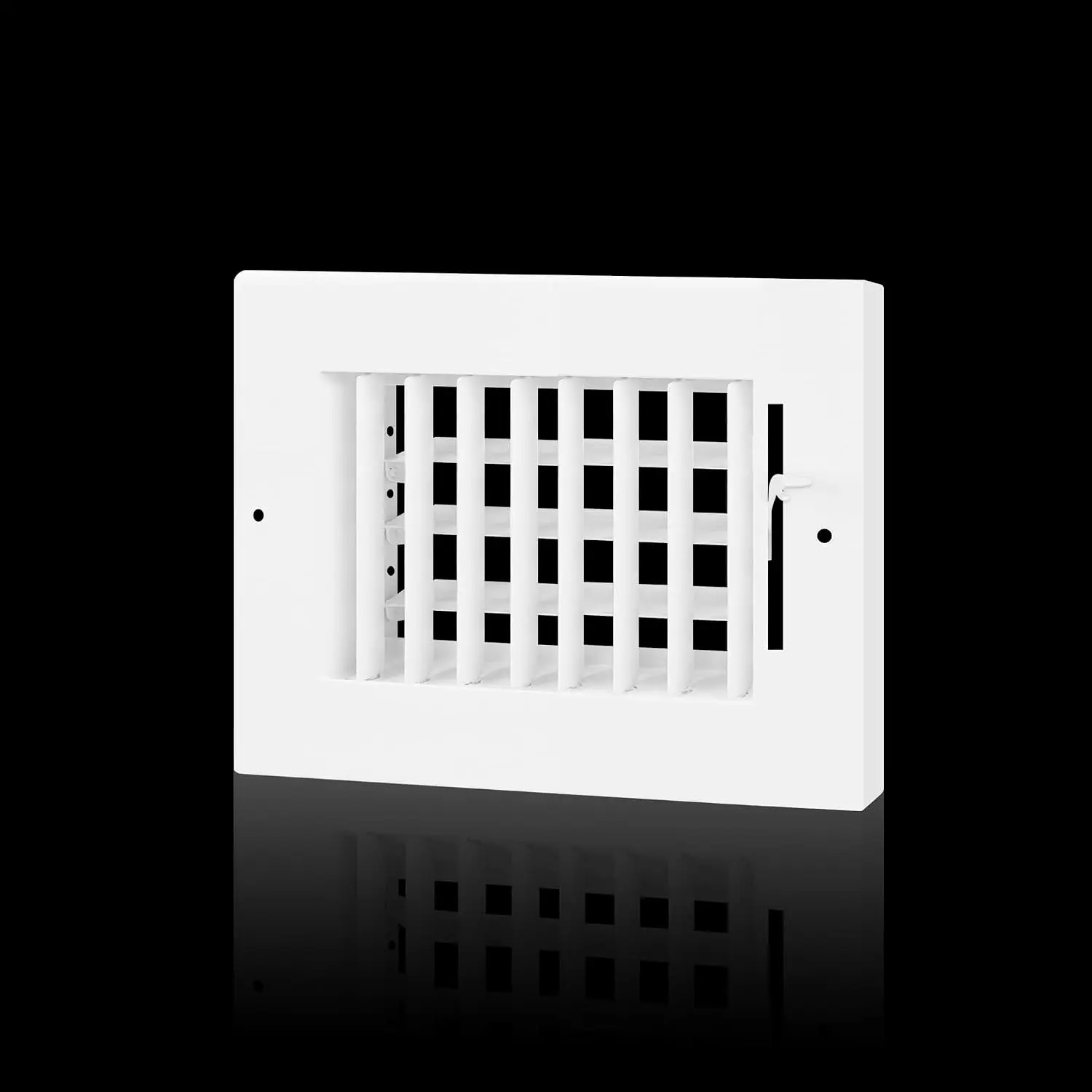 6x4 Adjustable Vent Cover Ceiling Register Vent Cover for Wall 6x4 Duct | Air  Diffuser HVAV AC Air Vent Cover with Damper Single Deflection for Direct Airflow,Overall Size 7.75"Wx5.75"H