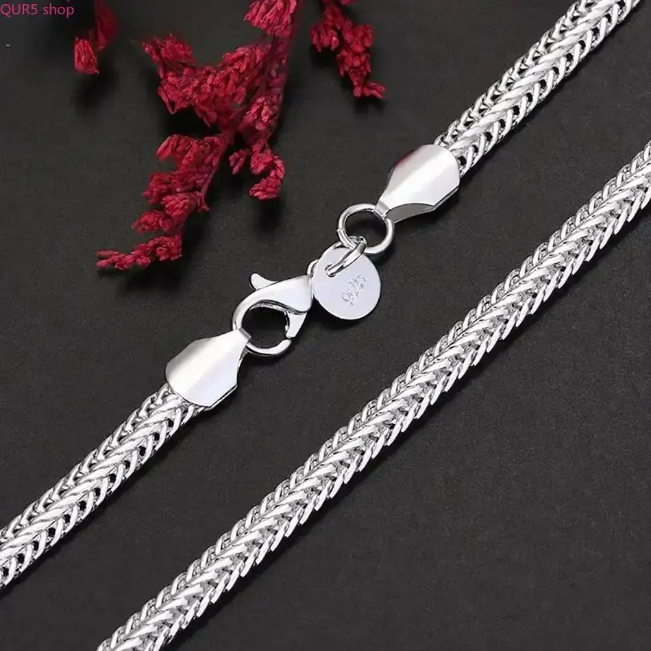 2026 Women 925 Sterling Silver 6MM Geometric Jewelry Set, Matching Fine Necklace & Bracelet Combo, Smooth Polished Silver Craft, Elegant Luxury Accessory Ideal for Wedding Ceremonies, Banquets and Formal Party Outfit Styling