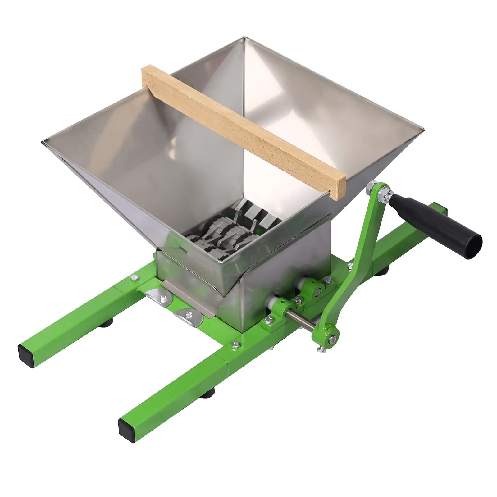 Nokaa 7L Manual Fruit Juicer Grinder Crusher for Apple Cider Pressing, Heavy Duty Stainless Steel Portable Fruit Scratter, Large Capacity 1.8 Gallon, Easy to Use for Hard Fruits, Kitchen Tool, Green Color, Steel Material