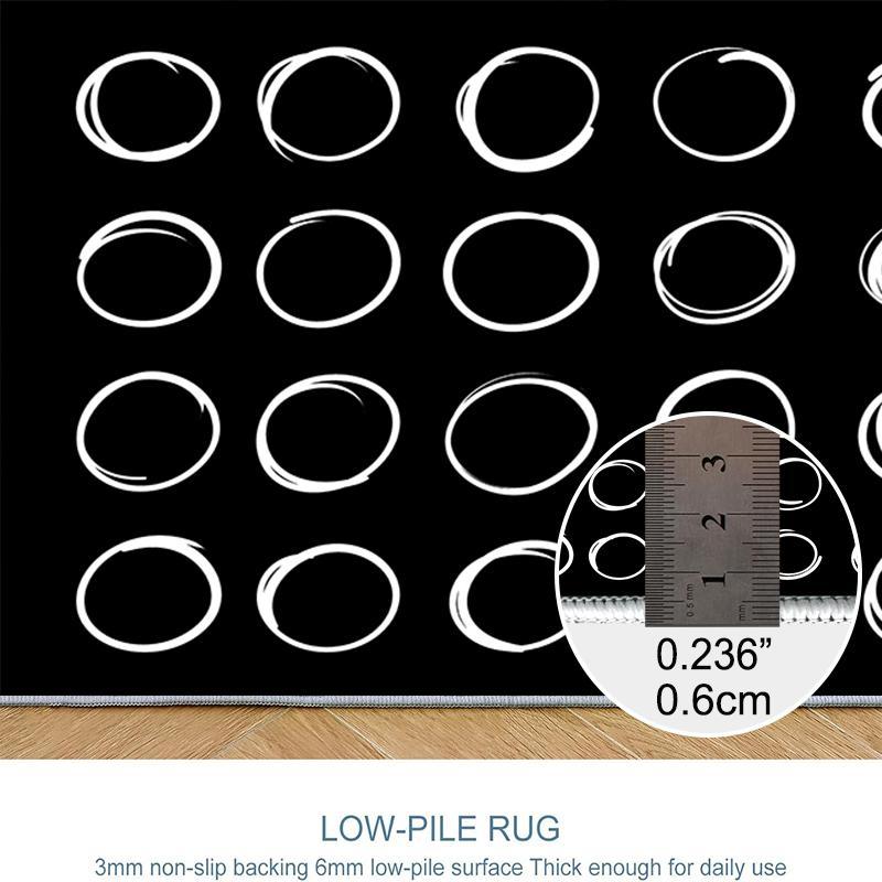 Cartoon Pattern Floor Mat, 1 Count Non-slip Soft Area Rug, Rectangle Home Decorative Carpet for Living Room Bedroom Nursery