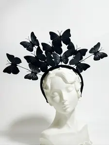 Skull Butterfly Hairband, Lightweight and Flexible Design, Perfect for Halloween Parties, Stage Performances, Role-Playing