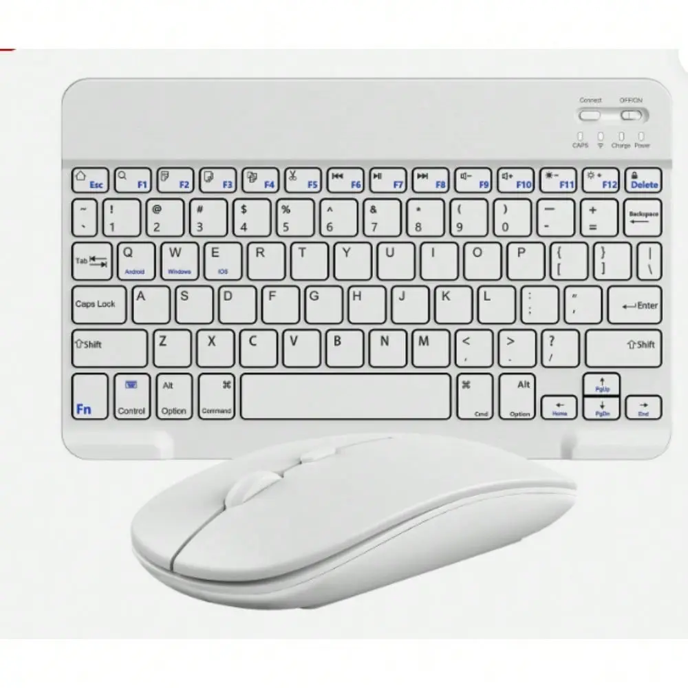 Bluetooth Keyboard Mouse Set, Portable Wireless Keyboard (150mAh), Compatible With Samsung Tablets, Apple (IOS 13 And Above), Android Smartphones, Windows System (Black)