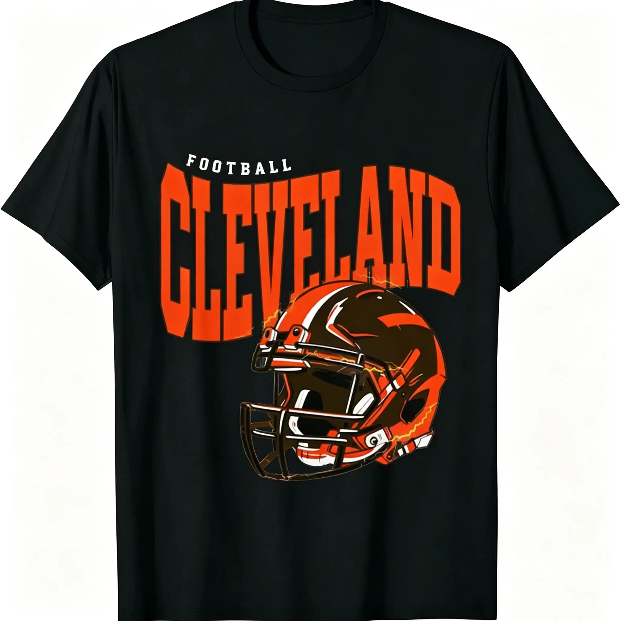 🏈🔥Men's Graphic T-Shirt Cleveland Football Team Logo 100% Cotton Unisex Daily Casual & Gift Idea Sports Fan Apparel