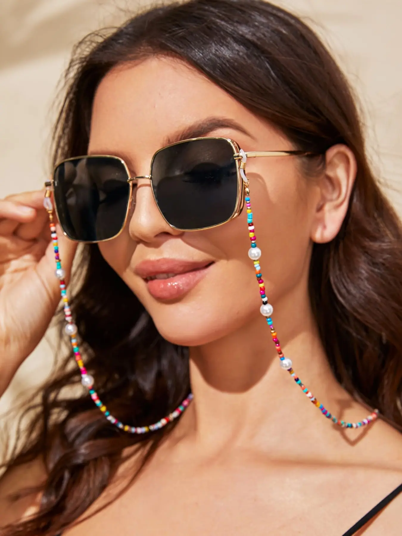 Fashion Beaded Eyeglass Chain, Boho Style Glasses Chain for Women & Girls, Glasses Holder Strap Around Neck, Eyewear Retainer