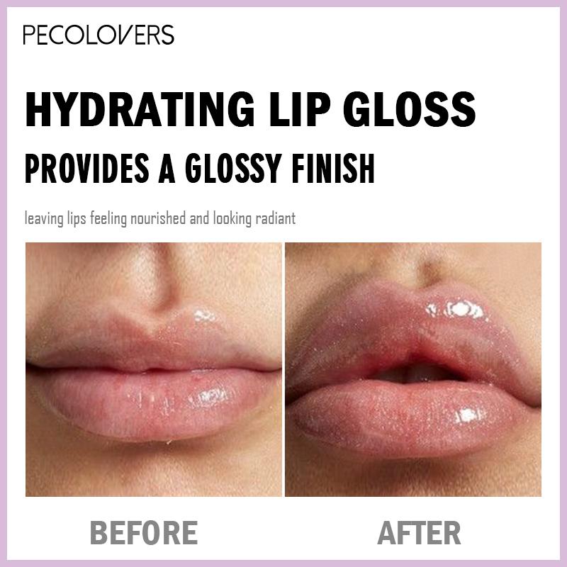 Long Lasting Moisturizing Jelly Lip Gloss, 1 Count Glitter Plumping Lip Glaze, Water Light Mirror Liquid Lipstick, Women Lips Makeup Cosmetics