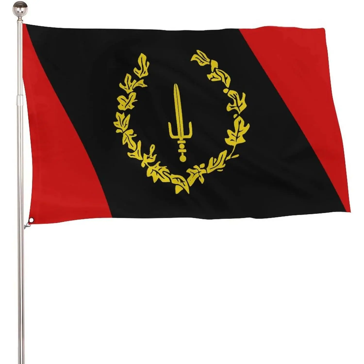 Black American Heritage Flag Banners, 5x3 Ft Lightweight 115D Polyester Flag with 2 Metal Eyelets