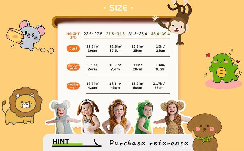 Baby Lion Costume Furry Cuddly Toddler Lion Costume Halloween Adorable Plush Lions Dress-Up Kids Animal Costumes