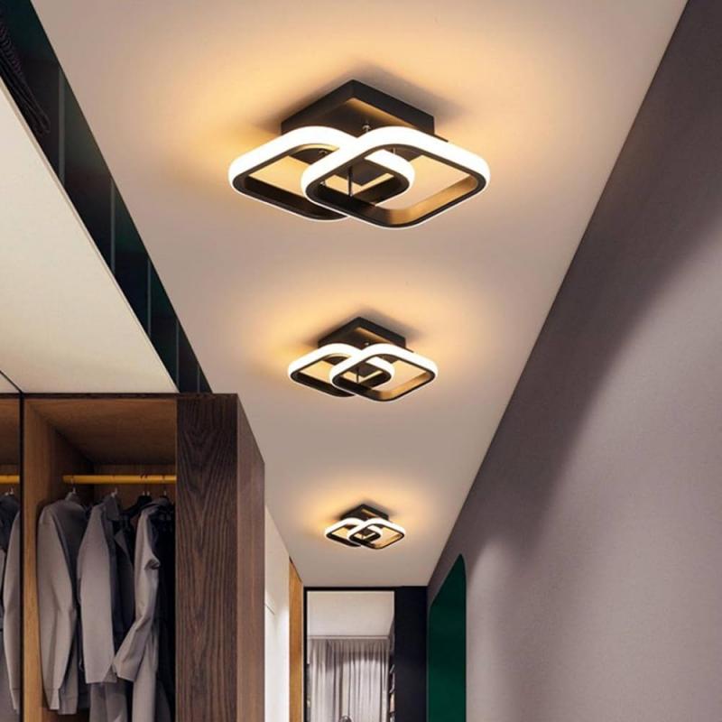 Modern Square Ceiling Light, Adjustable Color Temperature Creative Lamp, Square Design, Home Commercial Hotel Lighting, Versatile Usage