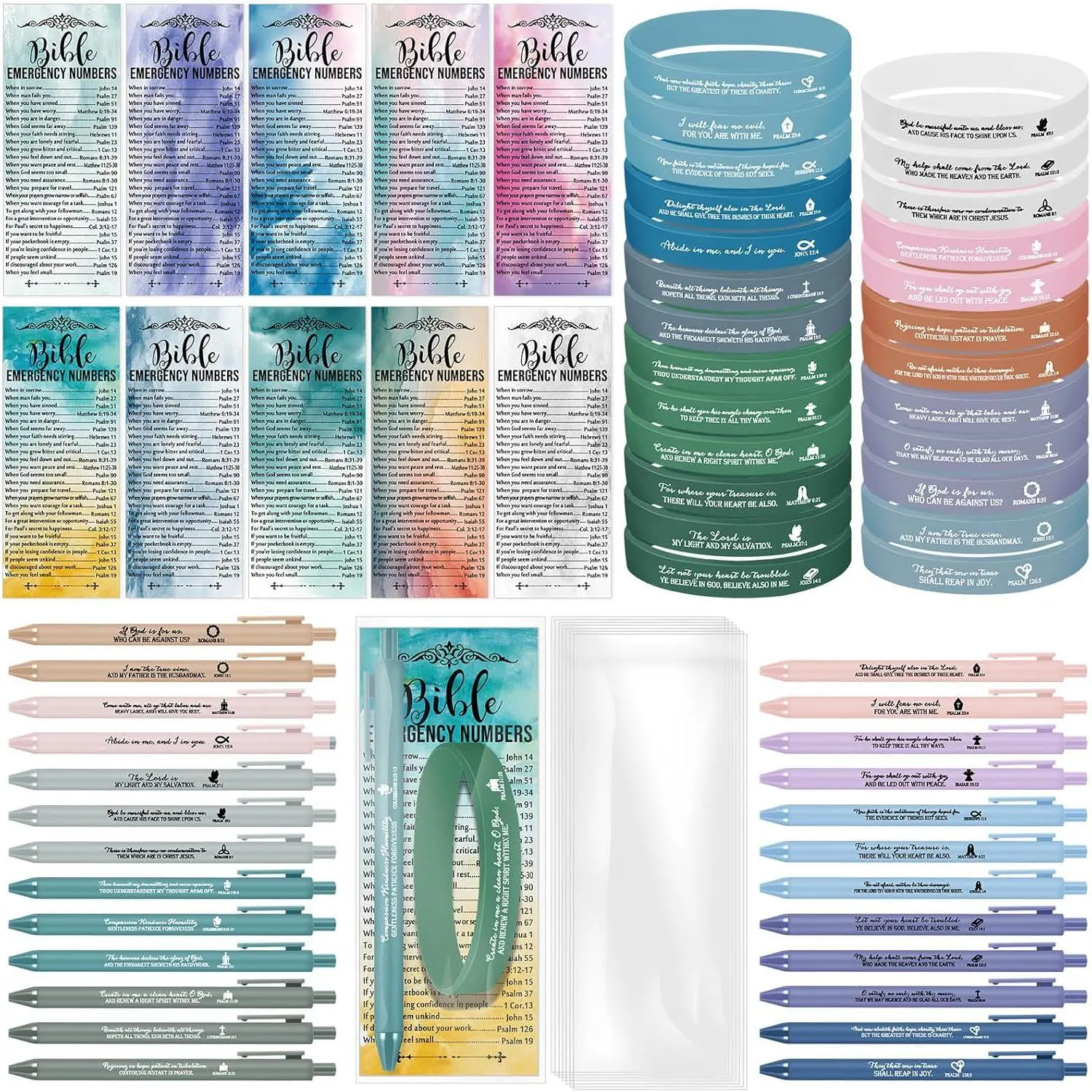 25 Set Christian Women Christian Gifts Church  Verse  Numbers Bookmark Gifts Bulk with Pens Religious  Wristband Bookmark for Mom Teacher Staff Volunteer Sunday School