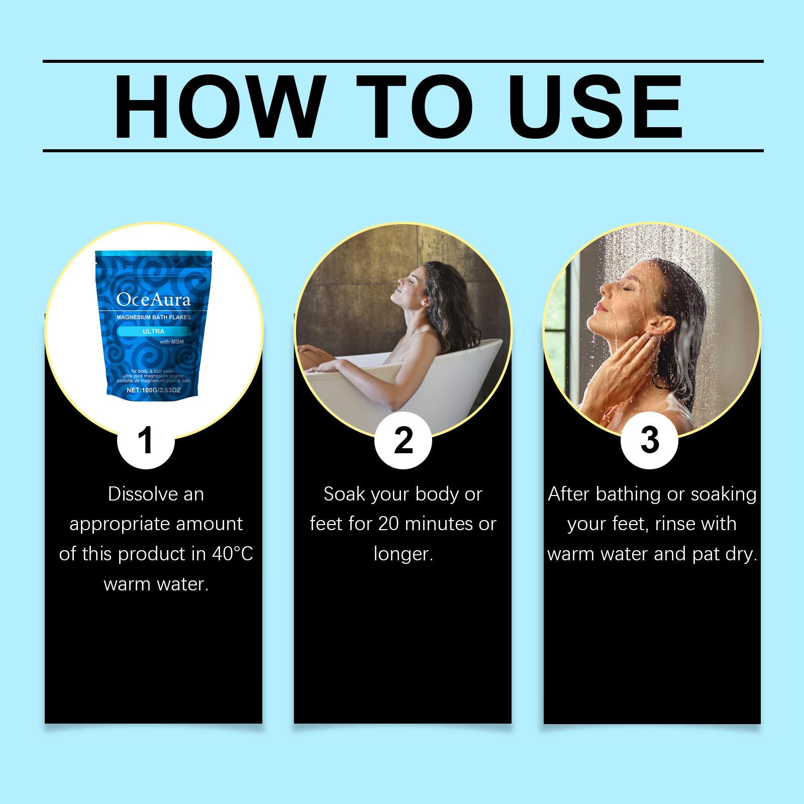 Magnesium Bath Salt Sheets For Daily Cleaning, Nourishing, Comfort, Gentlness And Discomfort Relief. Shower Bag And Bath Sheets