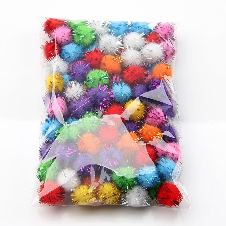 Polypropylene small package of 100 pom-pom children's handmade color