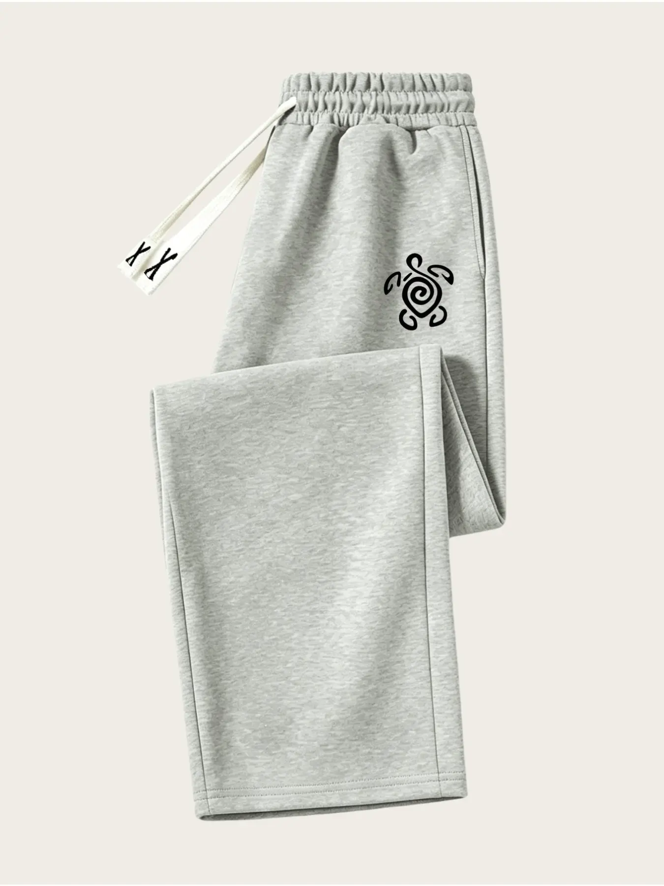 Men's Fleece Sweatpants, Thick Warm Straight Leg Pants, Drawstring Sport Casual Jogging Pants, Loose Fit, All Seasons, Comfortable Fabric