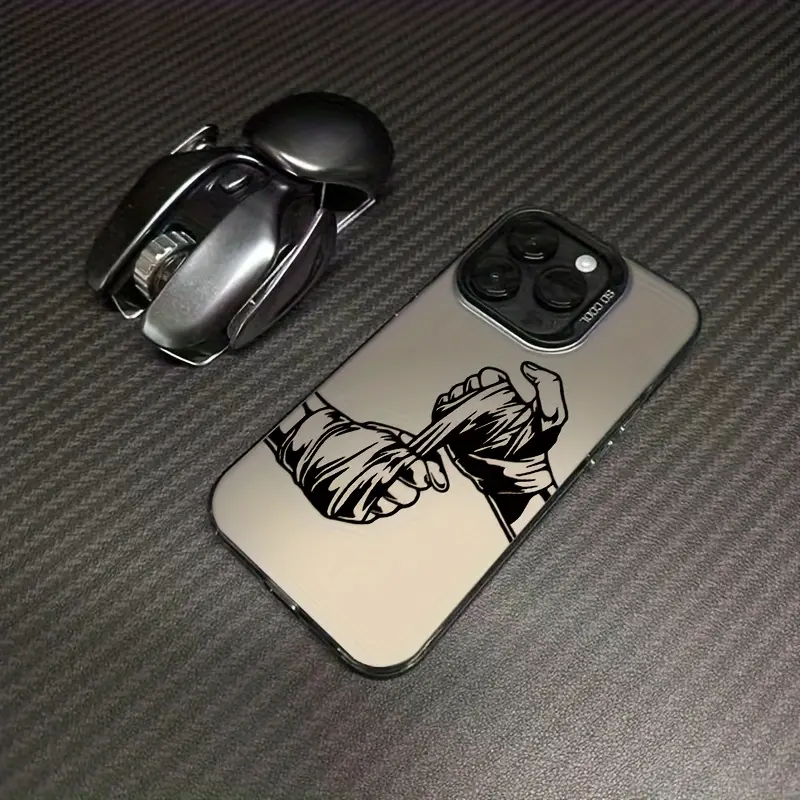 Phone Case - Phone Case - 1pc Boxing Champion Themed Personalized Phone Case, for Iphone 16/11/13/15/15 Plus/15 Pro/15 Pro Max/12/14 Pro Max/11 Pro Max/12 Pro/12 Pro Max/13 Pro/13 Pro Max/14 Pro/14 Plus ~IMD Material-Black-Boxing Player 366WC