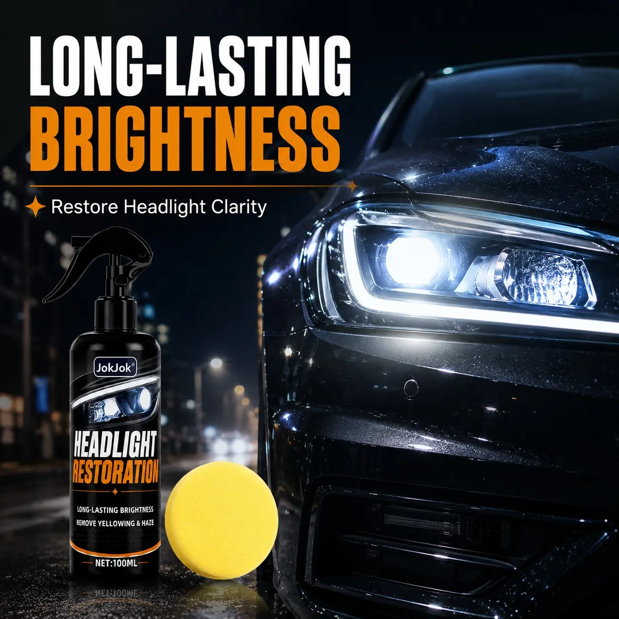 Car Headlight Restoration Kit, Scratch Remover Repair Gel, Removes Oxidation, DIY Headlight Polishing Liquid, Auto Accessories