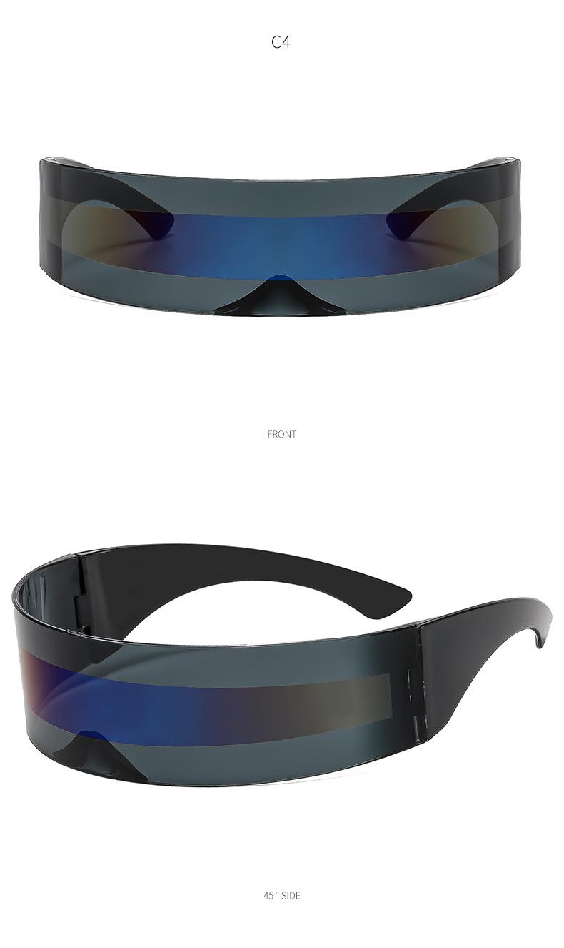 Futuristic One-Eyed Giant Cyber-Mask Sunglasses for Men and Women in Punk Style