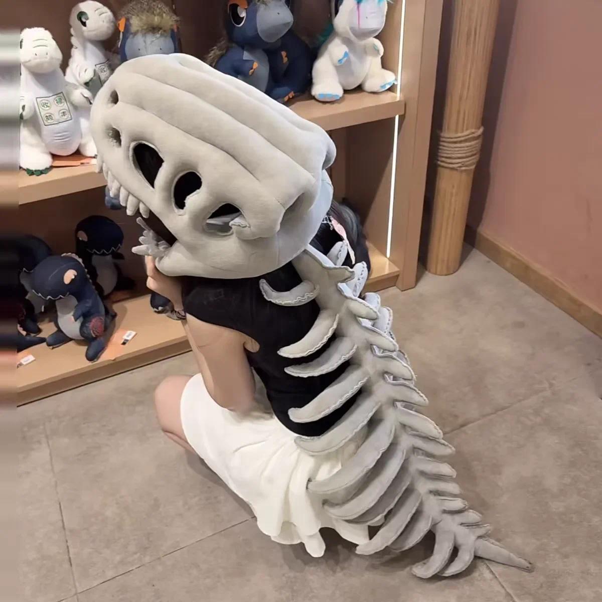 Hot Dinosaur Skeleton Cos Props Children Adult Cute Wearable Mask Halloween Party Carnival Cosplay Costumes Funny Headwear