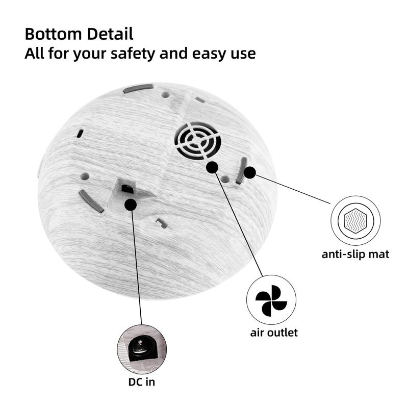 Essential Oil Diffuser 550ml  Wood Grain Ultrasonic Aromatherapy Humidifier  Remote, 6 Oils, Auto Shut Off, Quiet  Home, Office, Yoga, Bedroom air  purifier essential oil aroma diffuser d is ff user aroma diffuser humidifier Color-Changing