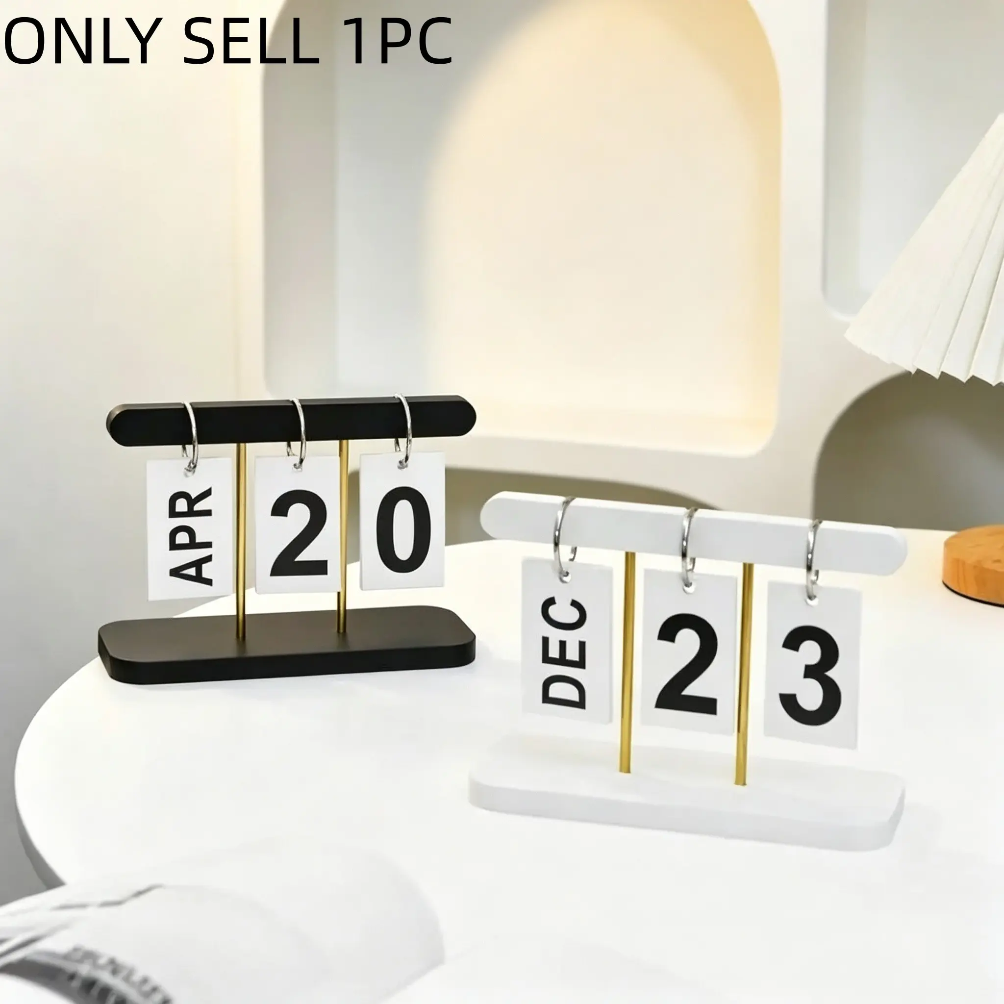 1pc Creative Flip Page Calendar Luxury Desk Decor for Living Room Entryway Office Bookshelf Countdown Calendar ABS Material Durable Elegant Home Office Atmosphere Enhancer Great Gift Self Use Elevates Space Style