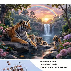 F&F 500/1000 Pieces Adult Puzzles, High Quality, Stress-Relief Fun Family Game, Suitable for Birthdays, Christmas, Halloween, Best Gift, Deeply Loved by Puzzle Enthusiasts