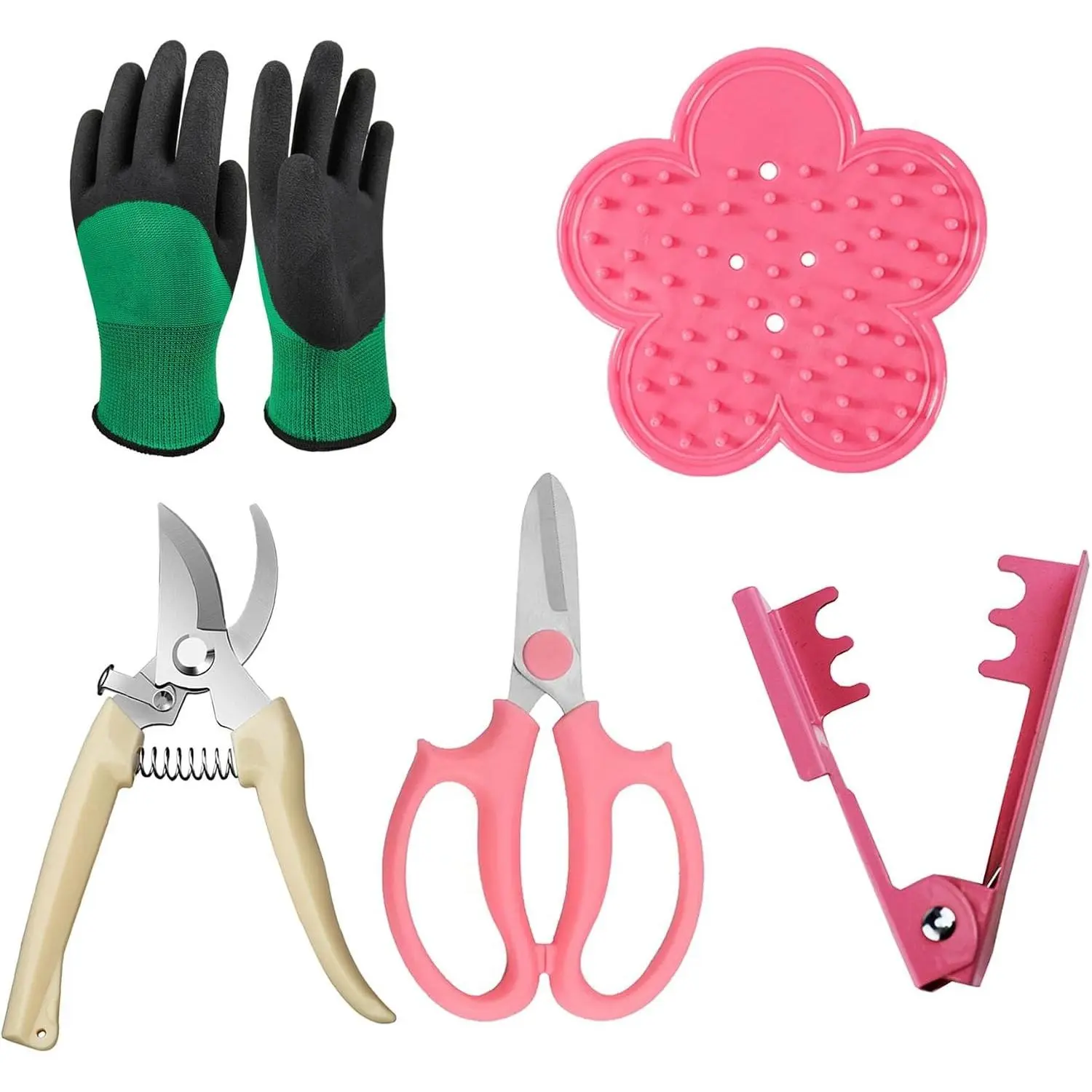 Floral Tool Kit, Rose Thorn Stripper Tool Garden Pruning Shears Scissors Kit, Glove for Floral Making Supplies, Use for Florist Supplies