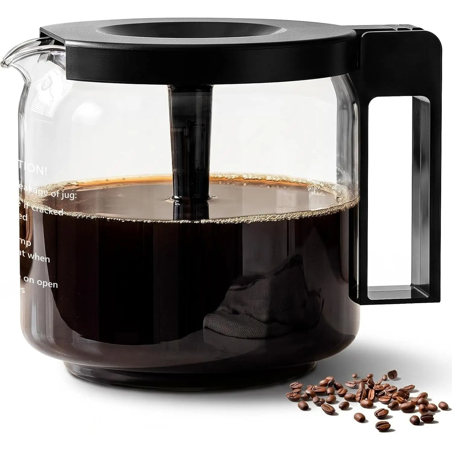 Replacement Glass Carafe for Technivorm Moccamaster 89830 KBG/KBGV/CDG, 1.25L/40oz 10-Cup Coffee Pot, Thicker Borosilicate Glass with Ergonomic Reinforced Handle & Anti-Drip Spout, BPA-Free