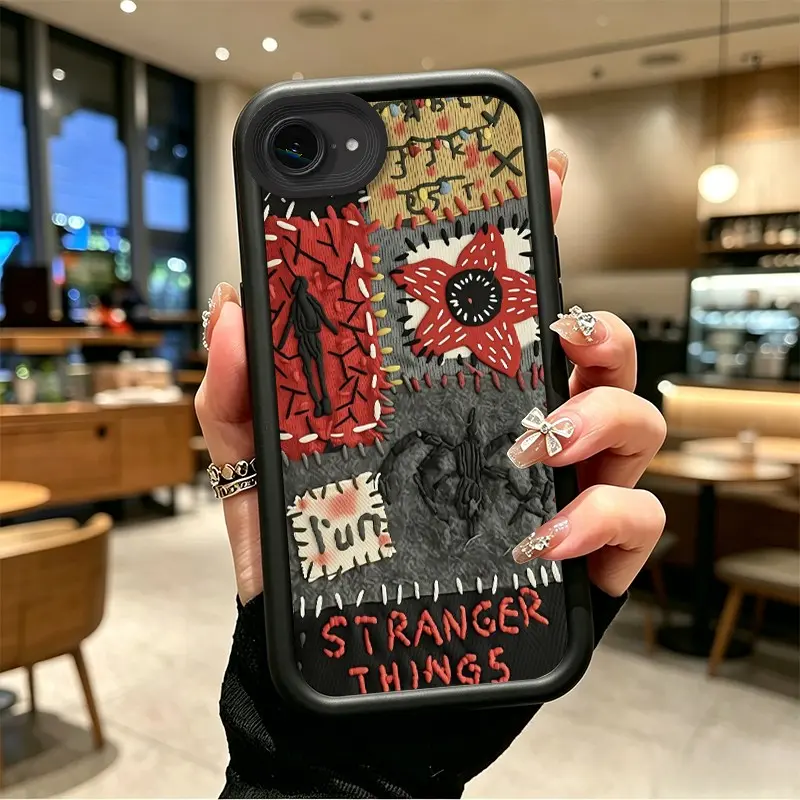 Phone case for iphone 16E 17E Gift Shockproof TPU Stranger Things 5 Themed Patch Phone Case Drop-Resistant Protection Celestial Eye Layered Phone Case BO-JT-M9K8