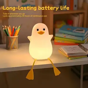 Cute Seagull Silicone LED Night Light, Fun Seagull Flashlight, Bedside Silicone Lamp, Desktop Lantern, Phone Stand