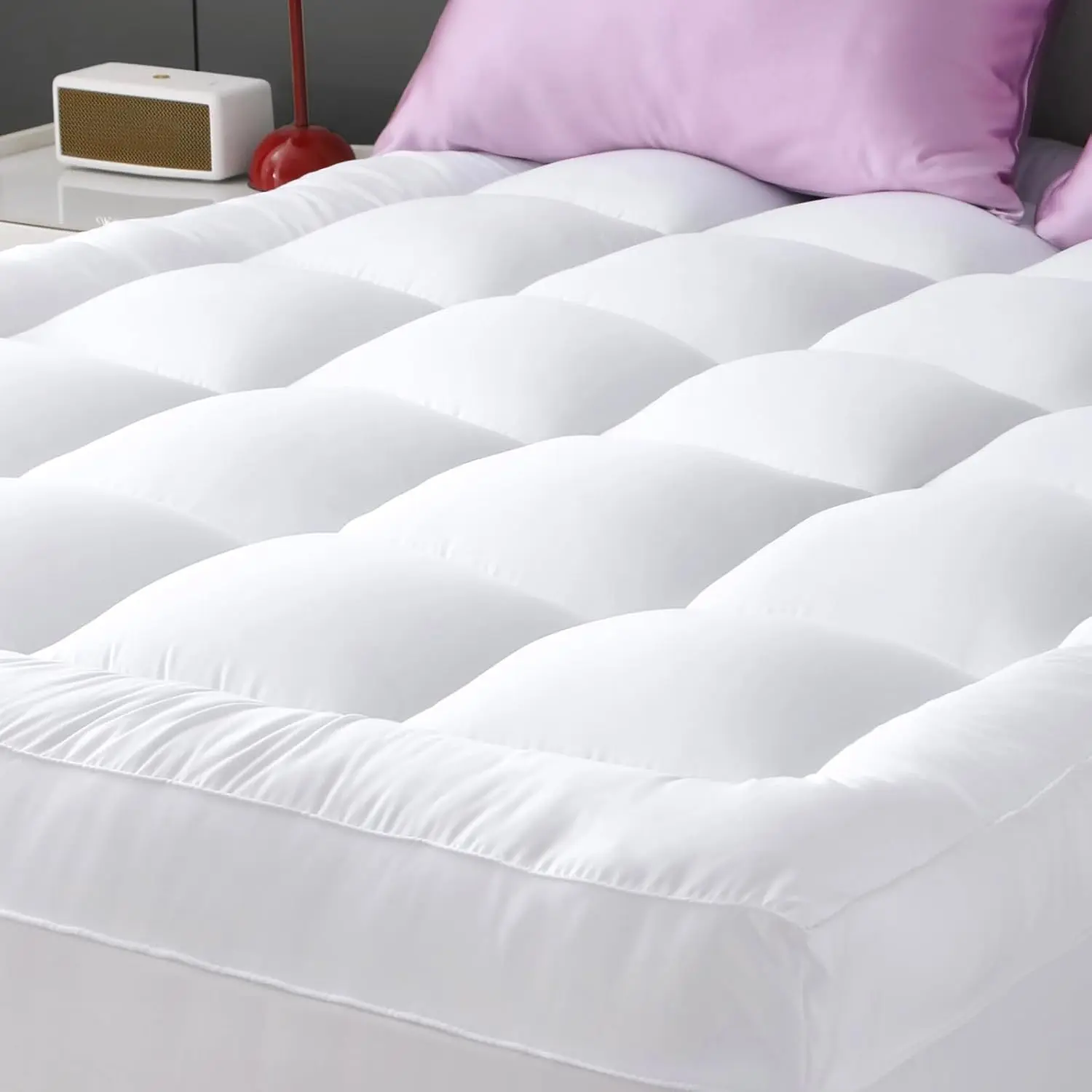 Full Size Mattress Pad Extra Thick, Cooling, and Breathable Mattress Topper 8-21" Deep Pocket Soft Down Alternative Fi